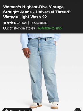 Universal Thread Light Blue Straight Leg Jeans